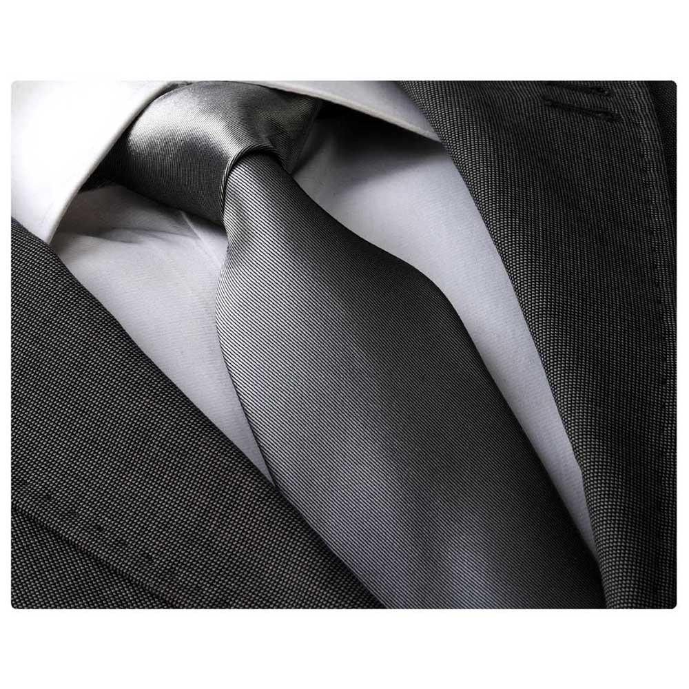 Grey Men's Premium Neck Tie - The Emperor’s Lane