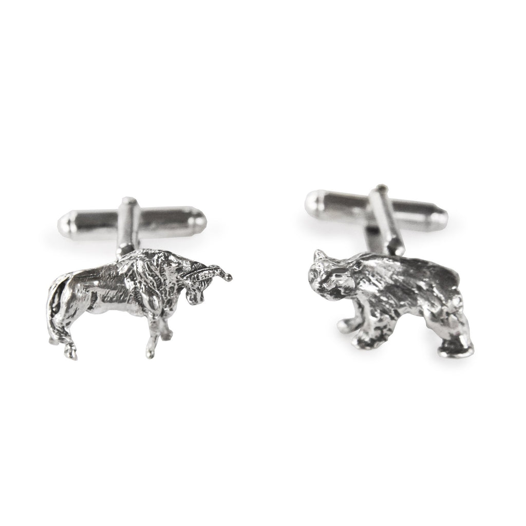 Wall Street Cufflinks in Sterling Silver - The Emperor’s Lane