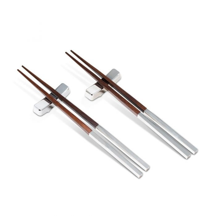 Nickel Plated Chopstick Set - The Emperor's Lane