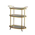 Lauren 3-Tier Bar Cart, Classic Gold - The Emperor's Lane