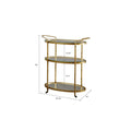 Lauren 3-Tier Bar Cart, Classic Gold - The Emperor's Lane