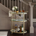 Lauren 3-Tier Bar Cart, Classic Gold - The Emperor's Lane