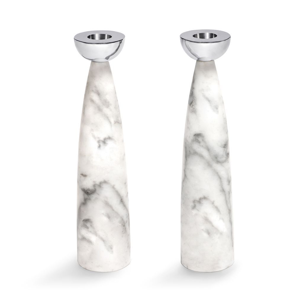 Coluna Candle Holders, Silver - The Emperor’s Lane