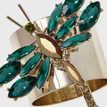 Dragonfly Napkin Rings, Emerald, Set of 2 - The Emperor's Lane