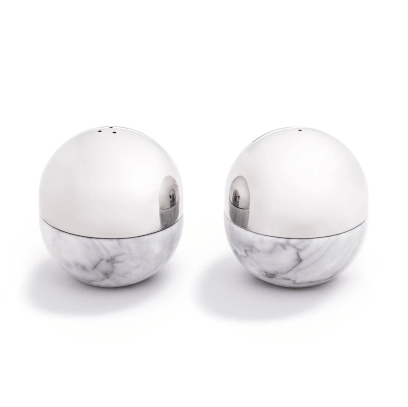 Dual Salt & Pepper Shaker, Marble - The Emperor’s Lane