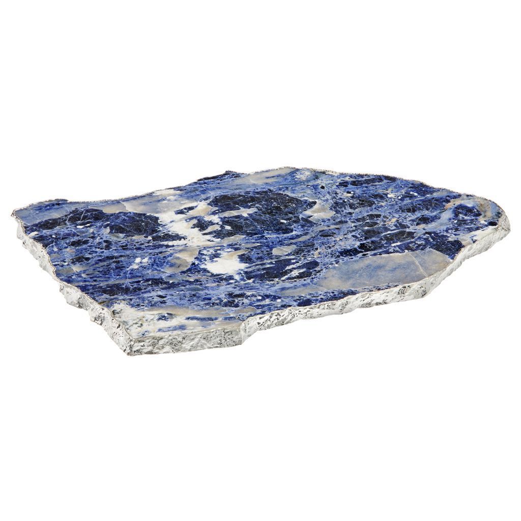 Kiva Pure Silver Platter, Sodalite - Large - The Emperor’s Lane