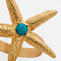 Starfish Skinny Napkin Rings, Gold, Set of 4 - The Emperor’s Lane