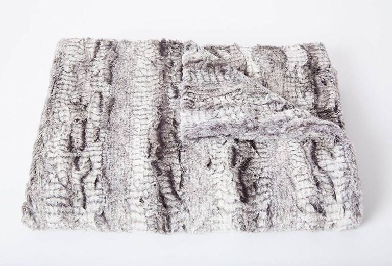 Lux Python Charcoal Throw, Silver - The Emperor’s Lane
