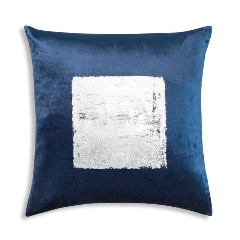 Verona Navy Silver Pillow - The Emperor’s Lane