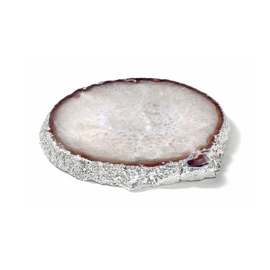 Travessa Platter, Natural Agate - Silver - The Emperor’s Lane