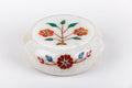 Orange Bouquet Marble Coasters with Stand, Set of 6 - The Emperor's Lane