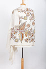 Gardenia Spring Embroidered Shawl - The Emperor’s Lane