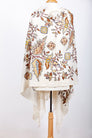Gardenia Spring Embroidered Shawl - The Emperor’s Lane