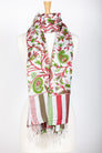 Vibrant Cream Printed Shawl - The Emperor’s Lane