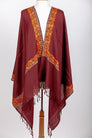 Langtang Brown Embroidered Shawl - The Emperor’s Lane