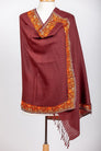 Langtang Brown Embroidered Shawl - The Emperor’s Lane