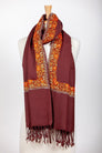 Langtang Brown Embroidered Shawl - The Emperor’s Lane