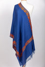 Kangri Royal Blue Embroidered Shawl - The Emperor’s Lane