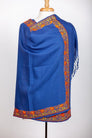 Kangri Royal Blue Embroidered Shawl - The Emperor’s Lane