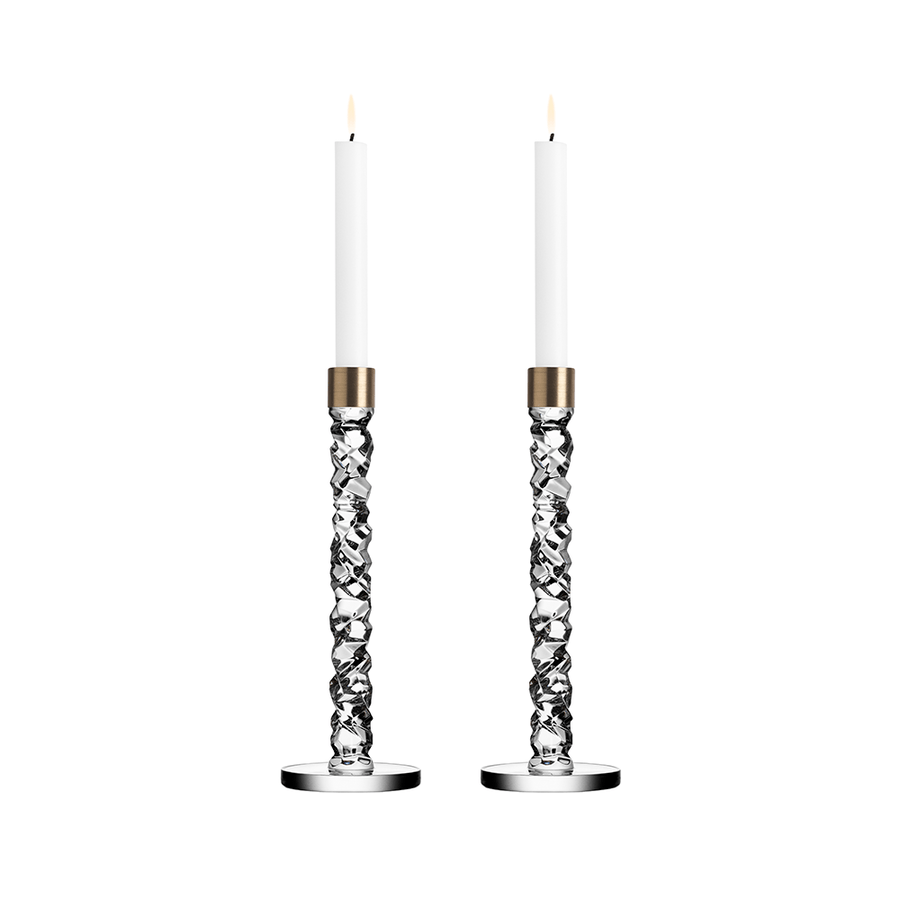 Carat Candlestick, Pair Large in Silver - The Emperor’s Lane