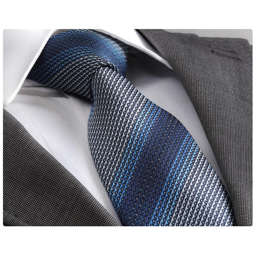 Tri Shades Blue, Men's Premium Neck Tie - The Emperor’s Lane