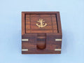Anchor Coasters with Rosewood Holder - The Emperor's Lane