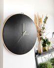 Linael leather Wall Clock Black - The Emperor's Lane