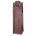 Brown Single-Bottle Wine Tote - The Emperor’s Lane