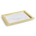 Dual Marble Tray, Carrara - Gold - The Emperor’s Lane