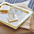 Dual Marble Tray, Carrara - Gold - The Emperor’s Lane