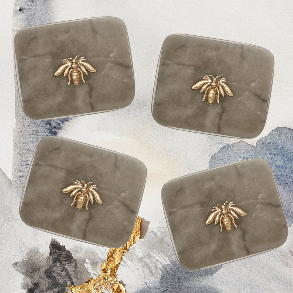 Agate Bee Coasters, Set of 4 - The Emperor’s Lane