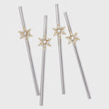Snowflake Metal Cocktail Straws - The Emperor’s Lane