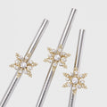 Snowflake Metal Cocktail Straws - The Emperor’s Lane