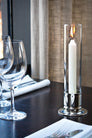 Nickel Candle Holder with Storm Glass - The Emperor’s Lane