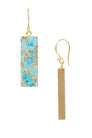 Mojave Rectangle Gemstone Earrings - The Emperor's Lane