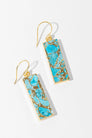 Mojave Rectangle Gemstone Earrings - The Emperor's Lane