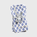 Printed Leaf Dinner Napkins, Cobalt - The Emperor's Lane