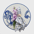 Printed Leaf Dinner Napkins, Cobalt - The Emperor's Lane