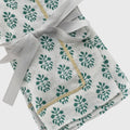 Printed Leaf Dinner Napkins, Green - The Emperor's Lane