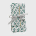 Printed Leaf Dinner Napkins, Green - The Emperor's Lane