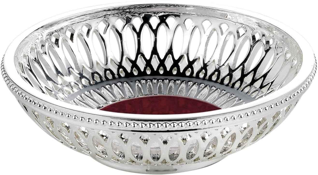 Resin Petit Glass Bowl, Silver-Red - The Emperor’s Lane