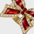 Enamel Bow Red Napkin Rings, Set of 4 - The Emperor's Lane