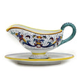 Ricco Deruta Gravy Sauce Boat with Tray - The Emperor's Lane