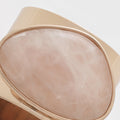 Gilt Edge Shell Napkin Rings, Rose Quartz, Set of 2 - The Emperor’s Lane