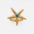 Starfish Skinny Napkin Rings, Gold, Set of 4 - The Emperor’s Lane
