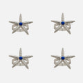 Starfish Skinny Napkin Rings, Silver, Set of 4 - The Emperor’s Lane