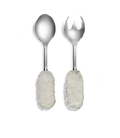 Scossa Salad Servers, Silver - The Emperor’s Lane