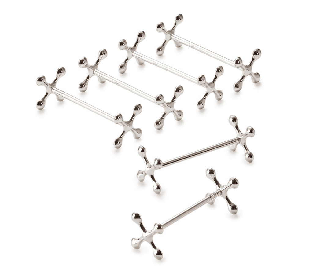 Benches Cross Knife Rest, Set of 6, Silver-Plated - Thumbnail 4