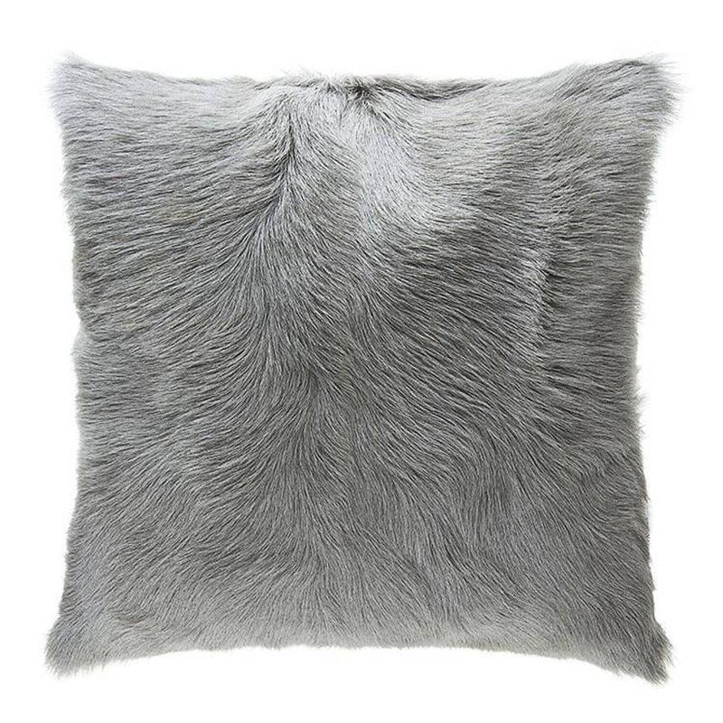 Lhasa Fur Pillow, Grey - The Emperor’s Lane