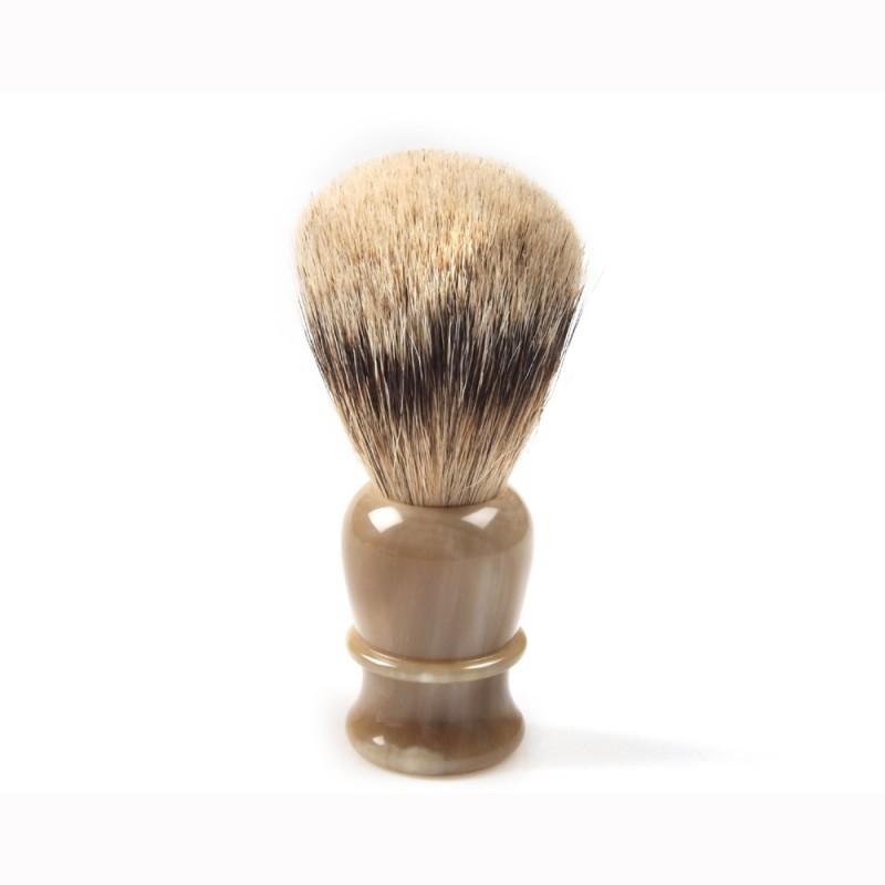 Hand-Tied Shaving Brush with Genuine Blond Horn Handle - The Emperor’s Lane